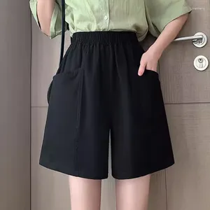 Women's Shorts Casual Summer High Waisted Cotton Linen Solid Sports Fashion Basic Short Pants V231
