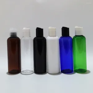 Garrafas de armazenamento 30pcs 200ml Plástico Transparente/Blue Flask Bottle for Shampoo Shower Gel Loção Recarregável