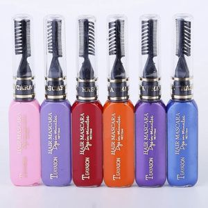 12Color Professional Fashion Disponible Dye Hair Mascara Brush Easy Coloring snabbtorkande personlig salong Använd mini TSLM2