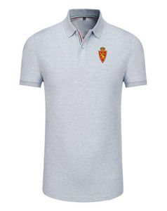 Real Zaragoza 2020 Primavera e verão New Cotton Football Polo Shirt Men039s Shortsleeeved Lapeel Unisex Polo Can Diy Custom Men6422022