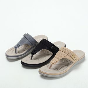 Gratis frakt tofflor Sandaler Slide Shoes Women Beach Low Heels Shoes Outdoors Summers Black Brown White Blues Storlek 36-42
