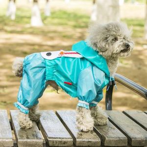 Odzież dla psa Summer Outdoor Puppy Rain Płaszcz S-XL Hoodood Waterproof Jackets Pu Raincoat For Dogs Cats Ubrania