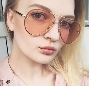 RBUDDY 2017 Solglasögon Kvinnor Brand Design Pilot Solglasögon Clear Lens Female Fashion Oval Glasses Transparent UV4009659818