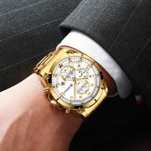 Big Diver Men Watches Curren Gold Watch Men 2020 Chronografo impermeabile orologio da polso maschio Golden Relogio Masculino9358113