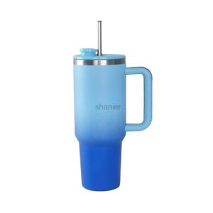 Mugs KEHSAW Modern 40 oz Tumble latest large-capacity stainless steel car cup ice bar cup automatic telescopic straw cup beer cup 240417