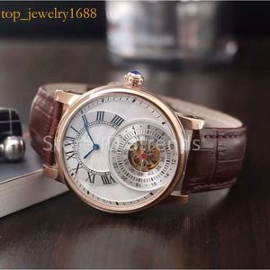 Top Fashion Automatic Mechanical Autocargile orologio da uomo Sier Dial Design classico Design Tourbillon Orologio da polso Gentlemen Cash Call Call Oro