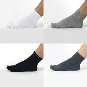 Socken Männer Großhandel- 1Pair Herbst Winter Warm Stil Unisx Männer Frauen fünf Finger reines Baumwollzehen Socken 5 Farben Schwarz/Weiß/Grau/Marine