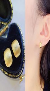 18 -karne złote kolczyki dla kobiet prawdziwa złota biżuteria Anillos de Bizuteria Anillos Mujer Kolczyki z kamieni szlachetnych