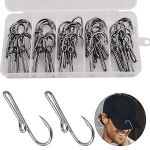 Fiskekrokar 40st Fish Hook Hat Clip Custom Colored Gold/Black For Cap Money/Tie Clasp Drop Delivery Sports Outdoors Othye