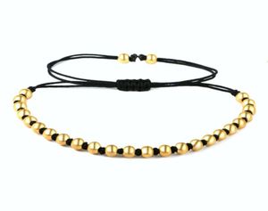 BC Anil Arjandas Pave Rose Gold 5mm runda pärlor flätade macrame armband lyxarmband Mensar kvinnors nya stil tillbehör3175081
