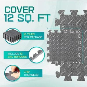 Mattor 4-12 st pussel Fitness Mat Massager EVA Interlocking Foam Floor Tiles For Home Gym Equipment Non-Slip