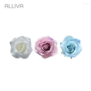 Flores decorativas Alliva Realista e de decoração de casa ou de festa de festa, Flor Artificial French Roses 3 cores