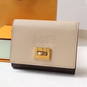 Top -Qualität echter Leder Brieftasche Frauen Kartenhalter Mode -Geldbörse Designer Portefeuille Victorine Money Clip Luxus Kurzwolfende Brieftaschen Mini -Brieftaschen mit Orange Box