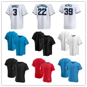 Miami Max Meyer Jesus Luzardo Tanner Scott Anthony Bender Trevor Rogers Ryan Weathers Sandy Alcantara Eury Perez Tim Anderson Luis Arraez Marlins Baseball Jersey