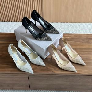 Luxury Women High Heel Sandals Dress Shoes stiletto heels Designer Heels Formal events Designer Mesh with dril shoes Black Golden Gold Wedding Bottoms Size 35-40