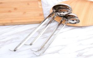 4pcs Vishing Croad Lodle Spoons из нержавеющей стали с длинной ручкой тяжелой дороги подают супы для кухонной кухни257A6645760