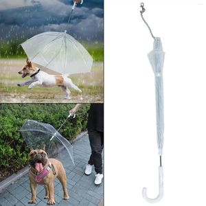 Dog Apparel Transparent Adjustable Pet Umbrella For Walking In Rain Or Snow Raincoats