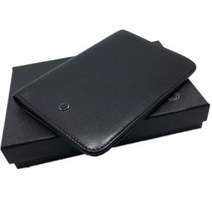 Black Genuine Leather Passport Holder Wallet for Travel Classic Designer Men Credit Card Holder ID Card Case 2023 New Fashion Pass9230415