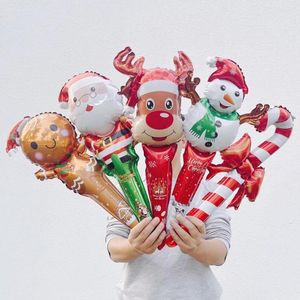 Decorazione per feste 1pcs decorazioni natalizia palloncini da neve da neve Santa Claus Gingerbread Man con palloncino di Natale Globos 2024