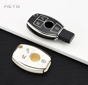 TPU CAR Fjärrkontroll Key Case Cover Shell FOB för Mercedes Benz A B C E R Class GLS GLA GLK GLC CLS CLA AMG W204 W205 W212 W463 W176286W3074622