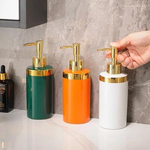 Liquid Soap Dispenser Golden Ceramic Emulsion Distributed Press Bottle Home Bathroom Storage Accessories Wristband Hand Shampoo Bottles