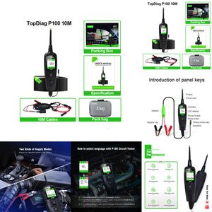 Yeni 10m Kablolar Araç Güç Probu Kiti Voltaj/Dirençli Test Cihazı Teşhis Aracı 12/24V Aşırı Yükleme/Kısa Devre