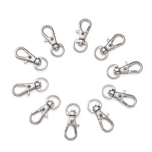 100pcs Alloy Swivel Lanyard Snap Hook Lobster Claw Clasps Jewelry Making Bag Keychain DIY Accessories302j