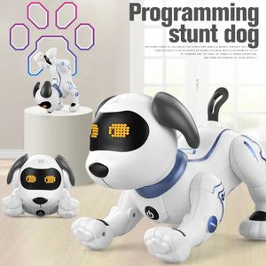 Интеллектуальная каскадера робот -собака пение танцы электрический питомник пульт дистанционного управления домашним собакой.