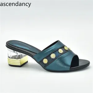 Scarpe eleganti italiane in donne di alta qualità africano matrimonio 2024 arrivi speciali a colore verde acqua nigeriain scarpa di grandi dimensioni 43