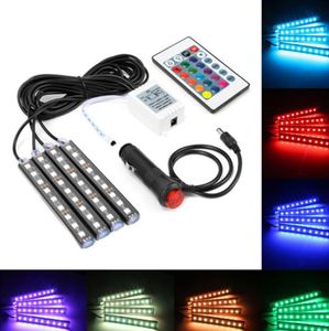 Colorful car Led Strip flood Atmosphere Light ring light for Automotive Interior Ambient lighting with cigarette lighter24key con7586033