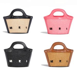 Fashion mens mini tropicalia micro rattan Straw bag summer Raffias weave Cross Body designer bags Luxury handbag lady Clutch Shoulder Totes