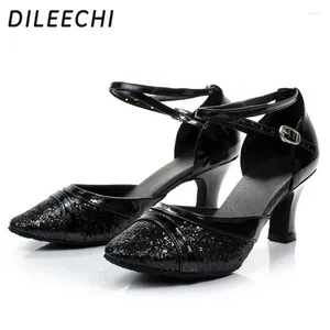 Dance Shoes DILEECHI Modern Paillette Women's Latin Ballroom Dancing Winter And Autumn Performance Party