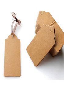 500pcs Etichetta per la testa di capesante di capesante da 500 pezzi etichetta etichette di carta kraft marrone nozze marrone tag blank kraft regalo natalizio 5x3cm4107619