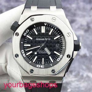 AP Titanium Wrist Watch Royal Oak Offshore 15710st Mens Watch Black Face Date Deep Dive 300m 42mm Automatisk mekanisk klocka