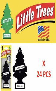 Black Ice Freshener Little Trees 10155 Air Little Tree MADE IN USA Pack of 24 e6ax4632191