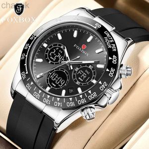 Zegarki wojskowe Lige Lige dla mężczyzn Luksusowe oryginalne sportowe chronograf Watch Watofit Quartz Clock Digital Randwatch D240417