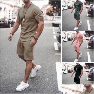Mens Tracksuits Mens Tracksuits Basic T Shirt Shorts Set Casual Plain Sports Sports Chic Kpop Gym Stretch 5xl Tracksuit Luxury Clothe DH8WP
