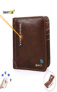Smart Wallet GPS Records Man antilost Genuine Leather Men High quality Short Wallets Vintage Multifunctional Men039s Purse Q1507474970879