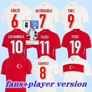 Turcja fanów Wersja piłka nożna 24 25 Drużyna narodowa Burak Kenan Karaman Hakan Calhanoglu Zeki Celik Sukur Ozan Kabak Yusuf Yazici Turquia Football Shirt