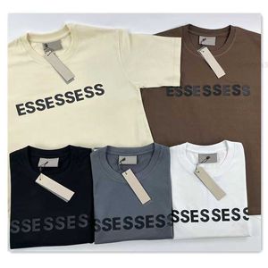 Esse Designer T Shirt Summer Simplesolid Czarna litera druk Tshirty Para Top Białe mężczyźni Casual Loose Tees Tees Polo Essentialsweatshirts Bch8