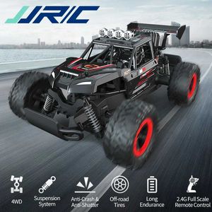 Diecast Model Arabalar Jjrc Q102 24GHz Fourwheel Drive RC Flatbed Racing Araba 1 14 RemoteColled Dirt Kamyon Işıklar Yüksek Hızlı Offroad Araç Çocukları J240417