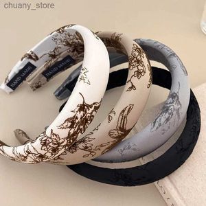 Stirnbänder Haarzubehör für Frauen Girl Head Band Yoga Korean Vintage Populär führende Mode -Hoop -Erwachsene Kpop Geschenk Elegante Faszinatoren Y240417