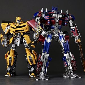 Transformation Toys Alloy Metal Engineering Car Children's Transformation Robot Toy Optimus Prime Bumblebee Commander of Aircraft Kids Toys Gift