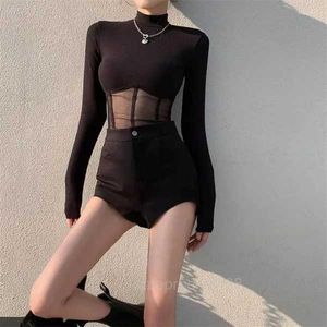 Womens T Shirts Summer Women Shirt Woman Clothes Long Sleeve Tops Spring Black Slim Tshirt Female Crop Top Tee Sexy Skinny Y2k