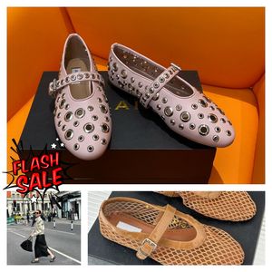 2024 con scarpe in scatola Designer Sandalo Sandalo Slider Slider Ballo Flat Womens Rhinestone Boat Forma Lluxury Fickle Gai 35-40 Spedizione gratuita