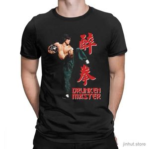 Męskie koszulki China kung fu jackie chan pijany mistrz tshirt men thirt film