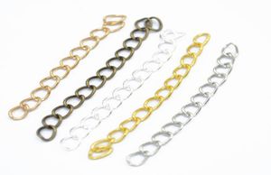 1000pcs 750mm förlängda förlängningskedjor 5 färger svansförlängare för smycken gör fynd halsband armband kedja6020630