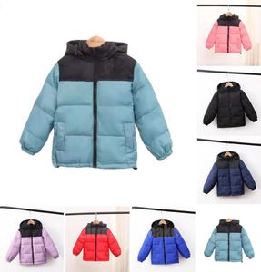 Kids Coard Hildren NF Down North Designer Face Winter Guils Girls Youth Outdoor Warm Parka Black Buffer left