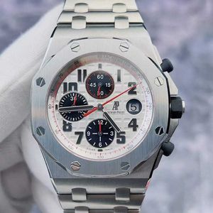 المصمم مشاهدة الساعات الميكانيكية التلقائية الفاخرة 26170st باندا Disc Steel Band Chronograph Male Movement Wristwatch