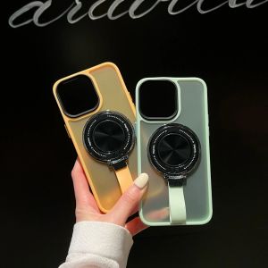 Magnetic Holder Bracket Hanging Rope Case for iPhone 14 15 Plus 11 12 13 Pro max Samsung S24 S23 Plus Magnet Rubber Finger Strap Mobile Phone Cover Cases